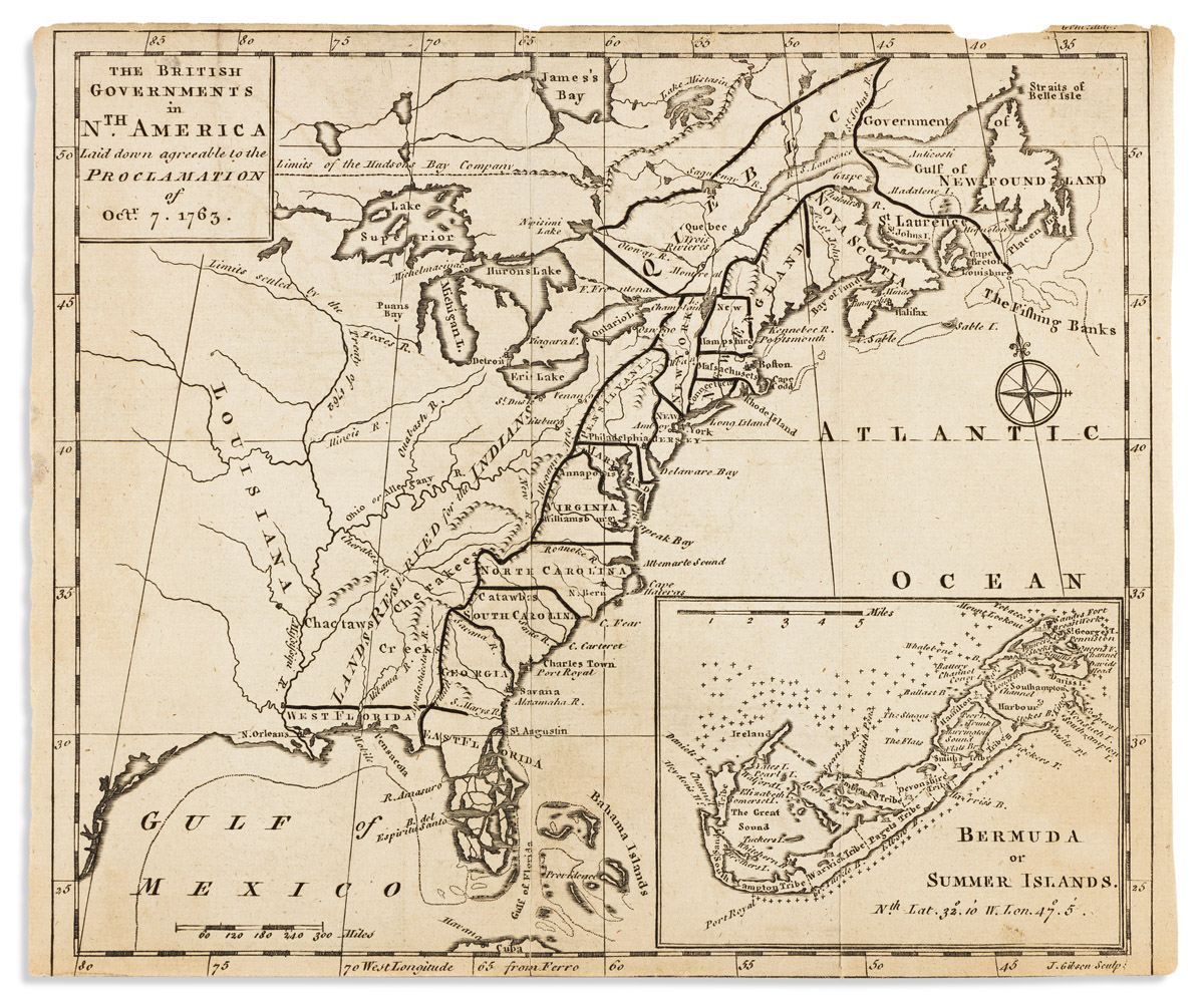 (COLONIAL NORTH AMERICA.) J.[ohn] Gibson, engraver. The British Governments in Nth. America